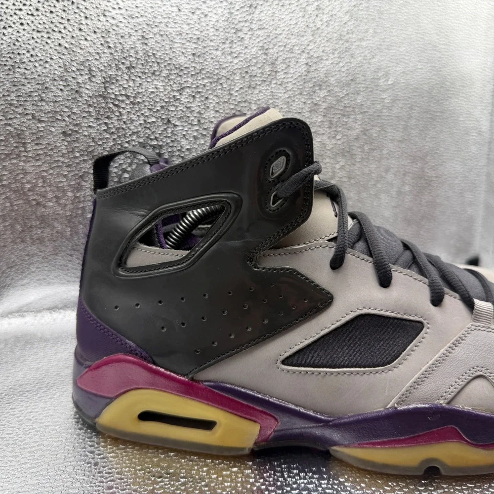 Size 10 Jordan Flight Club 91 Mens Grey Pink Good 555475-028 Night Stadium
